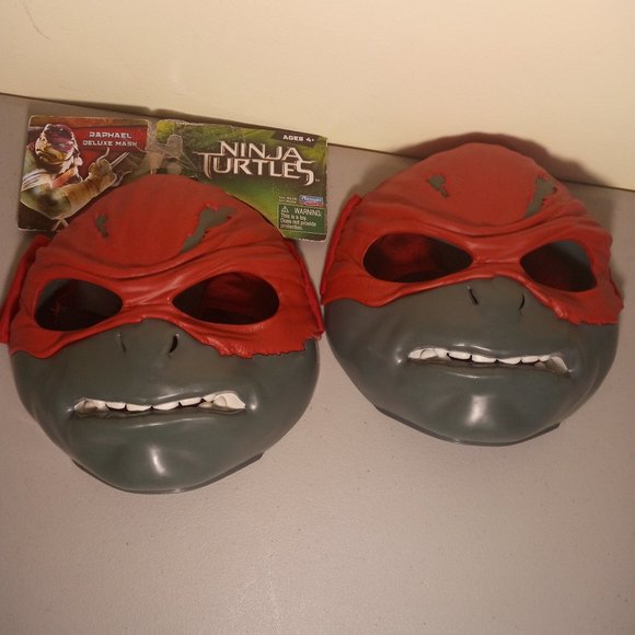 Teenage Mutant Ninja Turtles Raphael Movie Deluxe Mask (2-Pack) NEVER us… - Picture 1 of 3